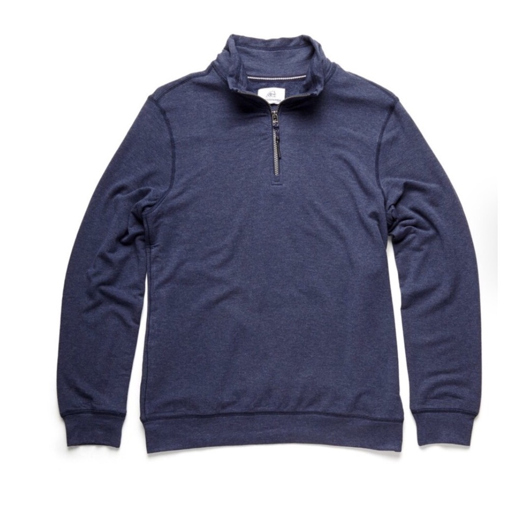 New Surfside supply navy heather fleece sweater